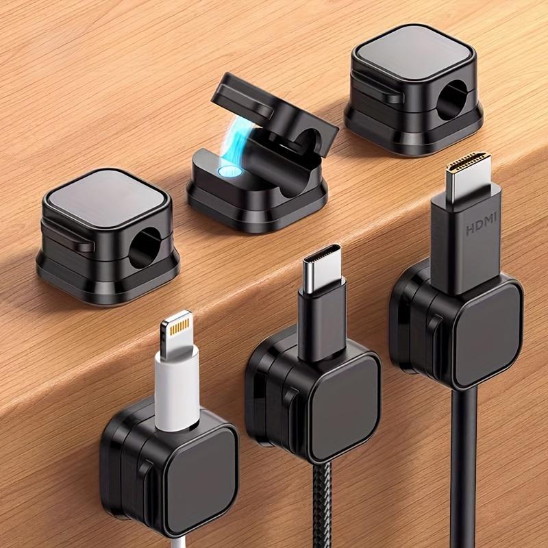 1/3/6 Stück magnetische Kabelclips, Kabel glatt, verstellbarer Kabelhalter unter dem Schreibtisch, Kabelmanagement, Drahthalter, Kabel-Organizer-Halter