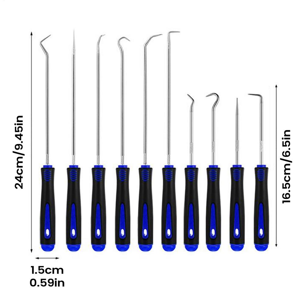 Hook Tool 10-Piece Maintenance Pick Tools Kit Maintenance Hook Kit for Automotive Mechanic Workshop Home Outdoor Industry Garage