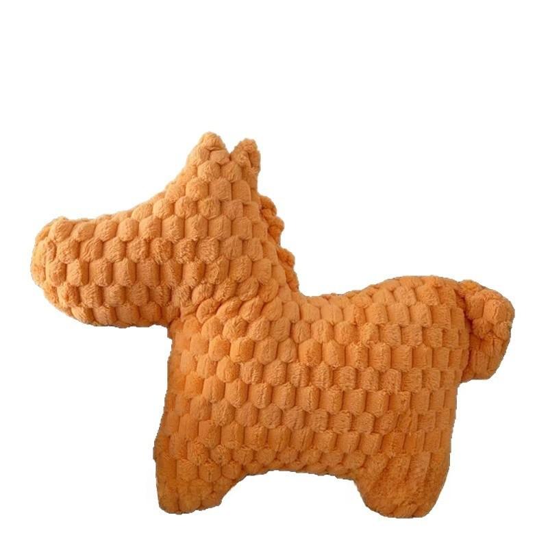 Animal Plush Cushion With Solid Color Design For Living Room Decor