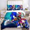 Sonic Adventure Team Sonic Print 3Pcs Bedding Setduvet Cover With 2 Bedropillowcase Home Birthday Gift