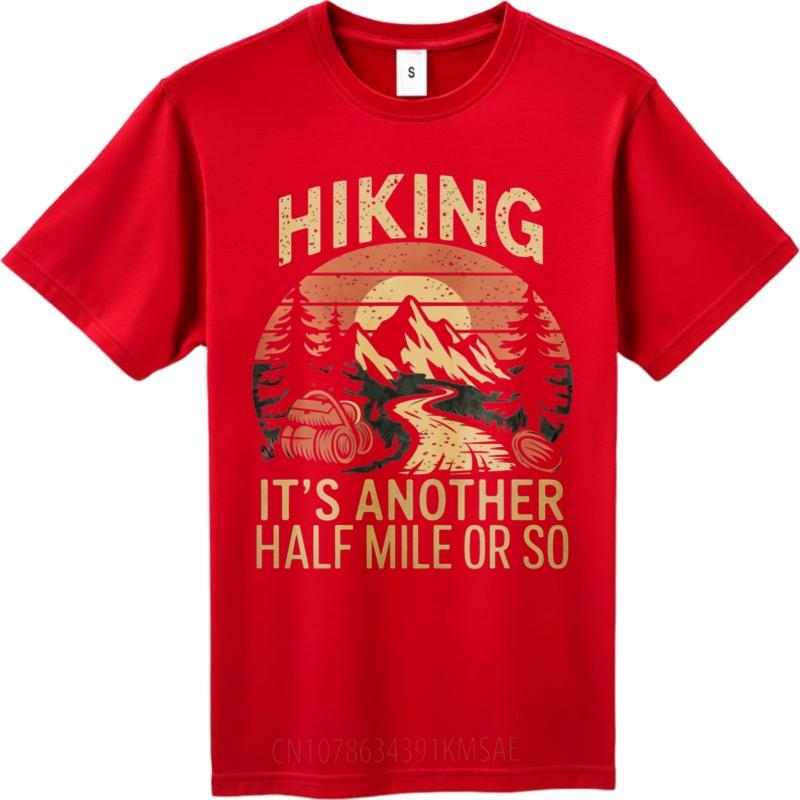Printed For Men Crew Neck T Shirt Brand Hiking Mountain Sunset Trail Backpack Nature Adventure Hike Hiphop Boys Tee Shirt