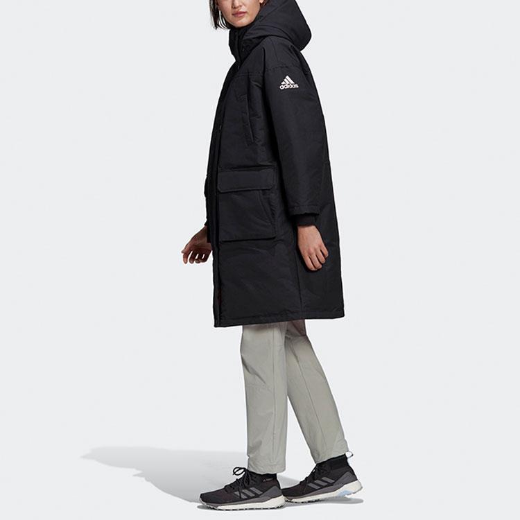 Adidas Hettejakke Sport Casual Dunjakke Vinter Damejakke Svart GF0010