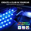 Neon LED Auto Innenraum Umgebungs Fußstreifen Licht Kit Zubehör Hintergrundbeleuchtung Remote App Musiksteuerung Auto RGB Dekorative Lampen