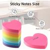 Heart Sticky Notes 8 Colors 100 Sheets/Pad, 800 Sheets Colorful Self-Stick Note Pads Stationary Cute Desk Accessories Office School Teacher Supplies