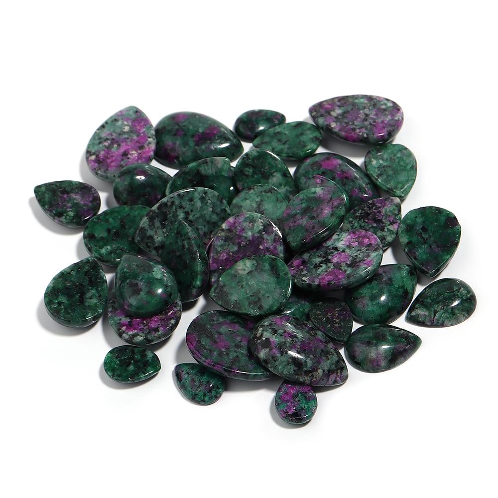 LOULEUR WaterDrop Natural Stone Cabochon For Jewelry Making Tiger Eye Amethyst Lapis Lazuli Agate Stone Beads for Handwork