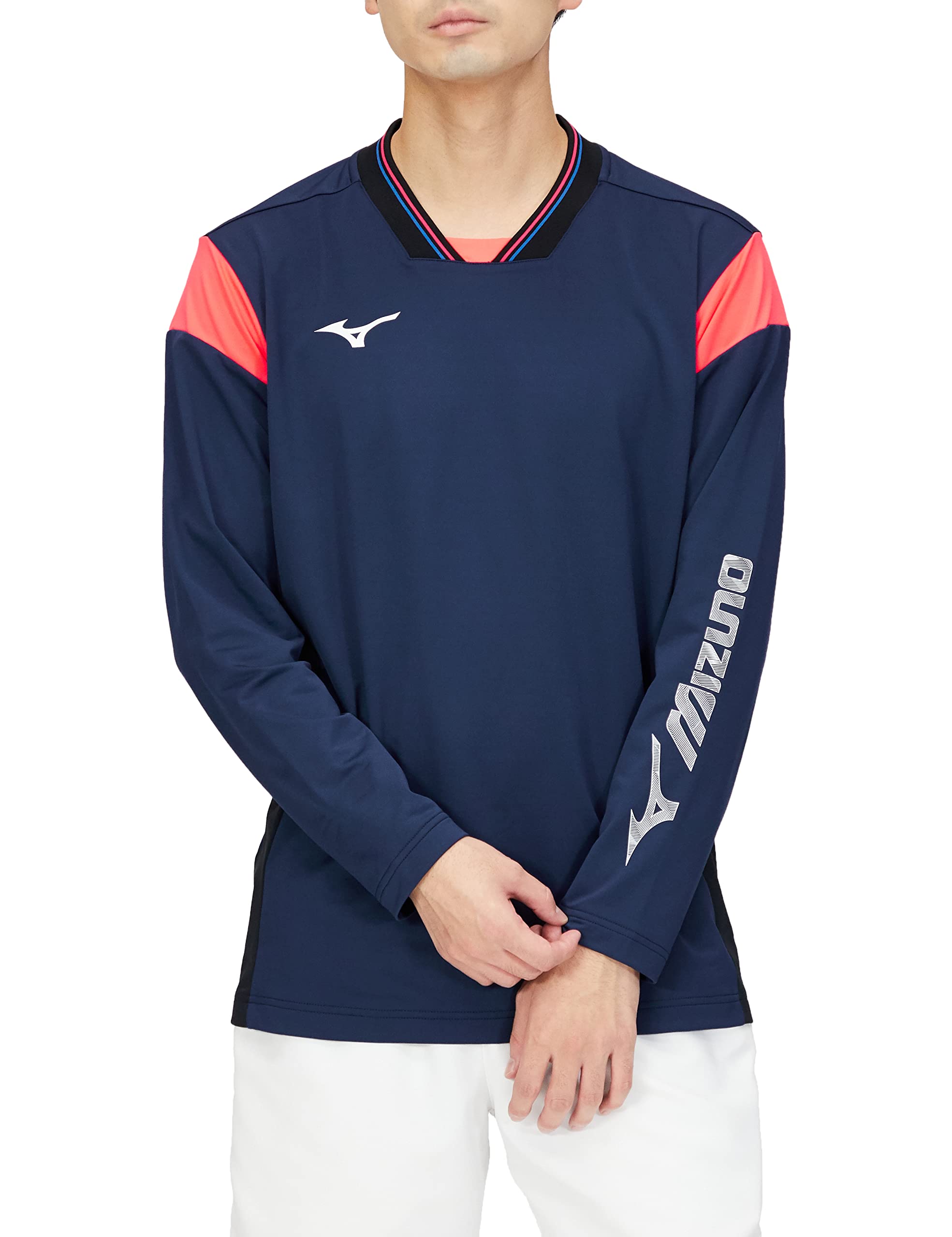 

Tennis Lightweight Sweatshirt, Moisture-Wicking, Quick-Drying, 62JC2511, Dress Navy x Driven Pink x Black, Size S