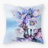 Fashionable Luxury Home Decor Office Seat Cushion Cover Owl Floral Plant Pattern Printed Throw Pillow Cover