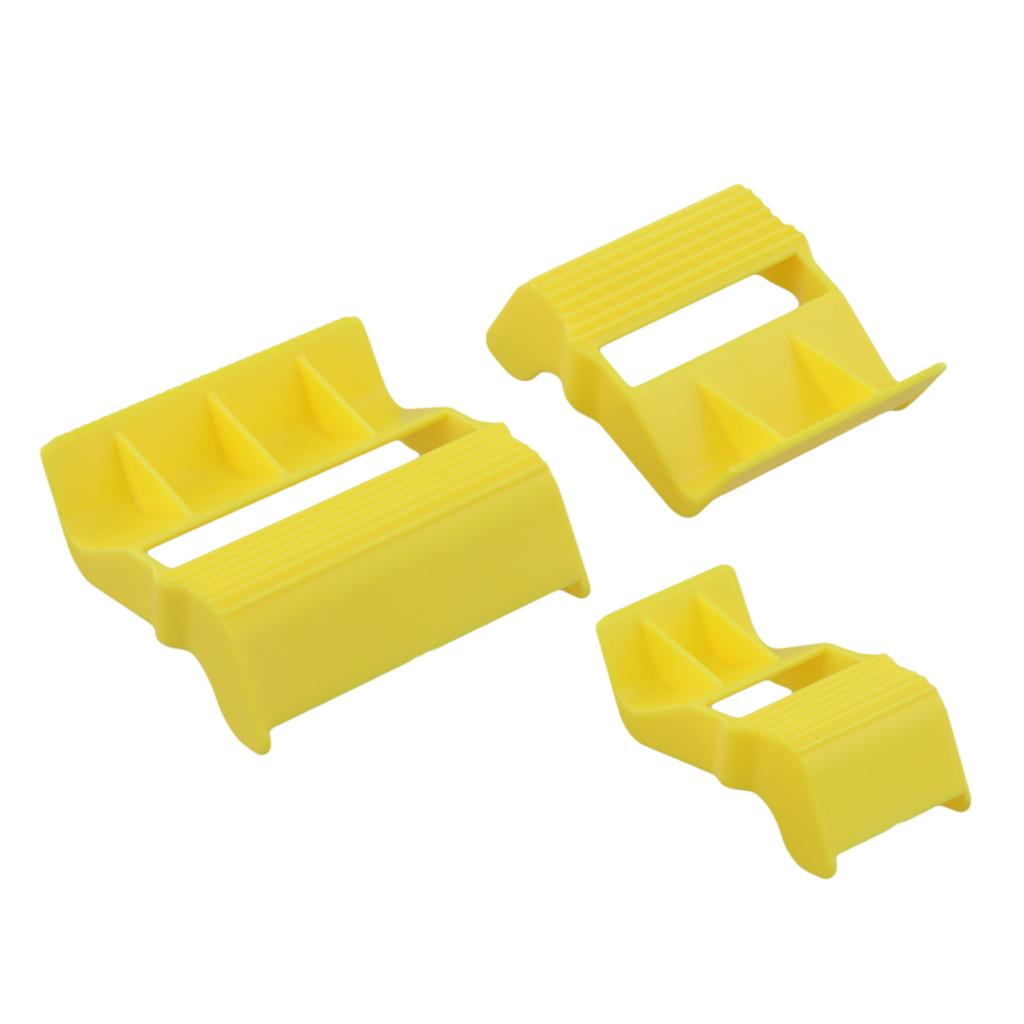 3PC Tape Dispenser for Masking Tape Constructed from Sturdy Plastic with Precision Cutter for Repeated Clean Cuts
