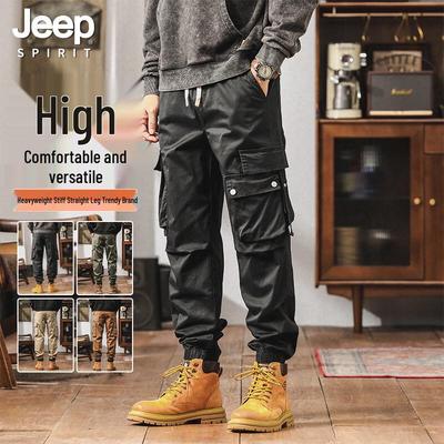 JEEP SPIRIT Men's Stretch Casual Cargo Pants