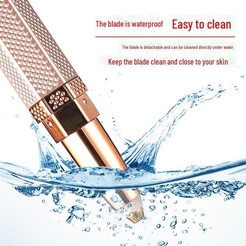 Electric Hair Removal Tool for Women: Facial, Lip, Nose, Underarms & Private Areas, with Mini Eyebrow Trimmer