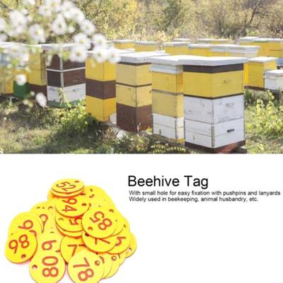 20/50 Stück Hofnummernetiketten Begattungskasten Bienenzucht Tierhaltung Hängendes nummeriertes Etikett
