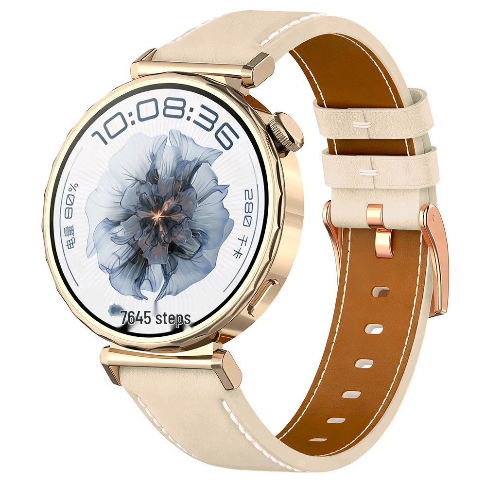 Huawei GT Series Leather Watch Band, Rose Gold Buckle, 18mm Universal Size