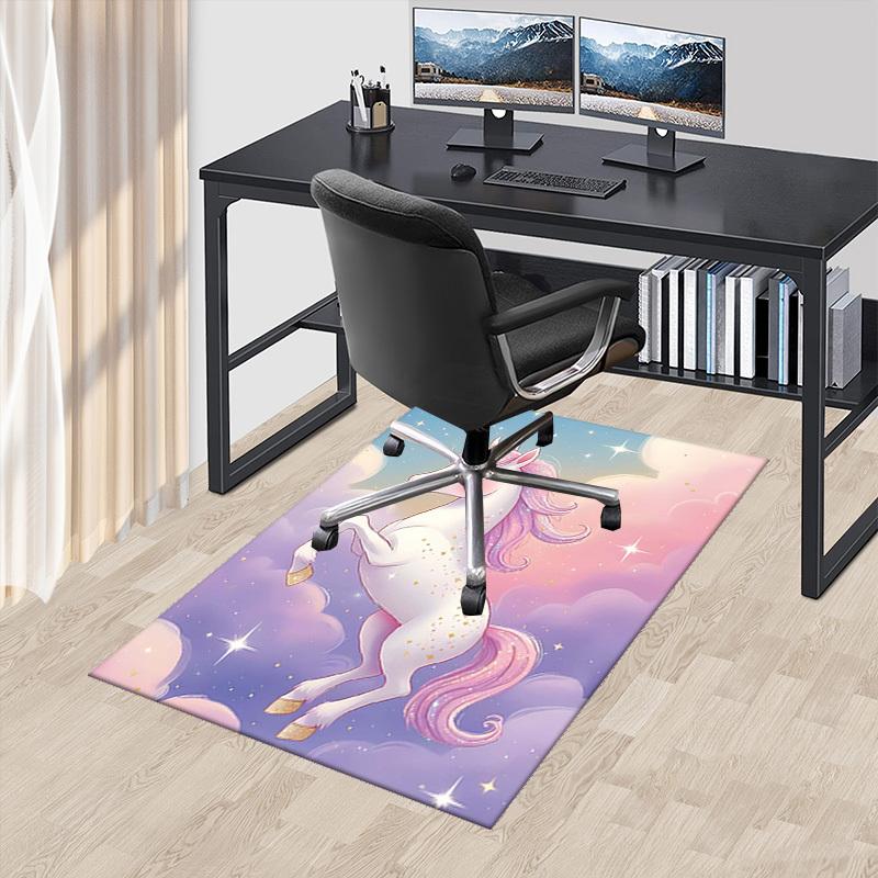 

1pc Unicorn Fantasy Office Chair Mat - Anime Cartoon Design, Non-Slip Carpet for Home Decor, Suitable for All Seasons, Perfect Gift for Festivals.H012 60cm by 90cm