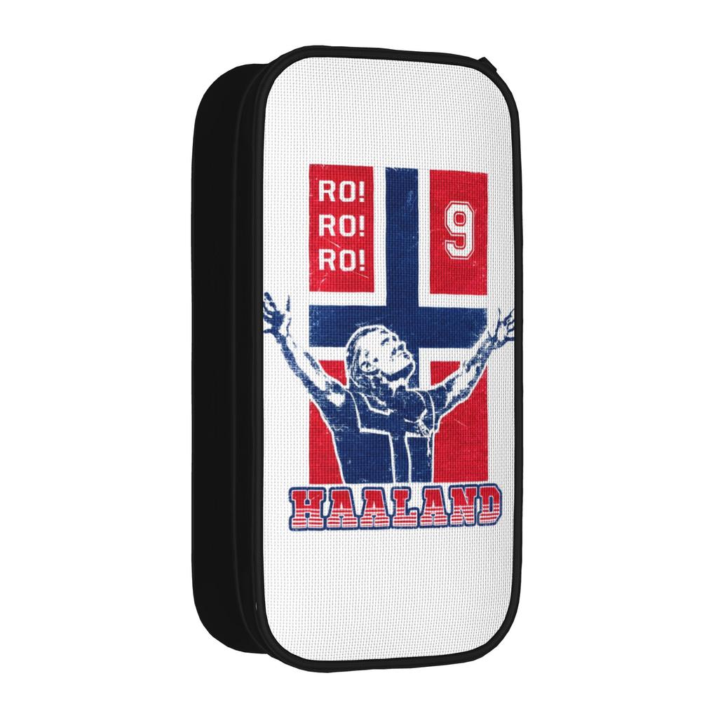 Haaland Norway 9 Pencil Cases New Football Bags Girl Boy Large Storage School Supplies Cosmetic Pencil Pouch