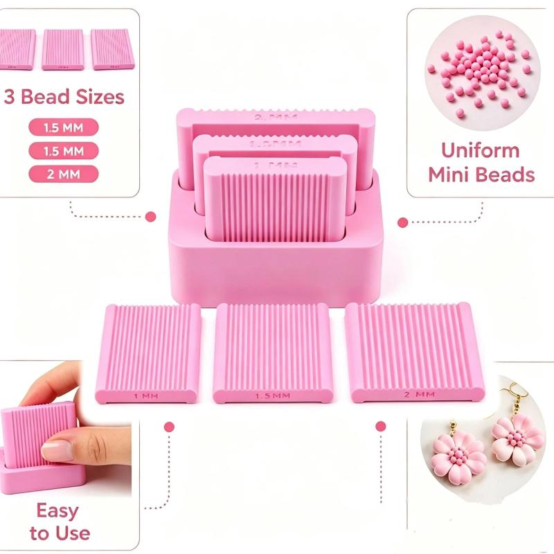 Narzędzie do ręcznego formowania kulek z gliny 2 w 1, 1&1,5&2 mm, do kwiatów żelowych 3D, do druku 3D, wielokrotnego użytku, do kształtowania koralików
