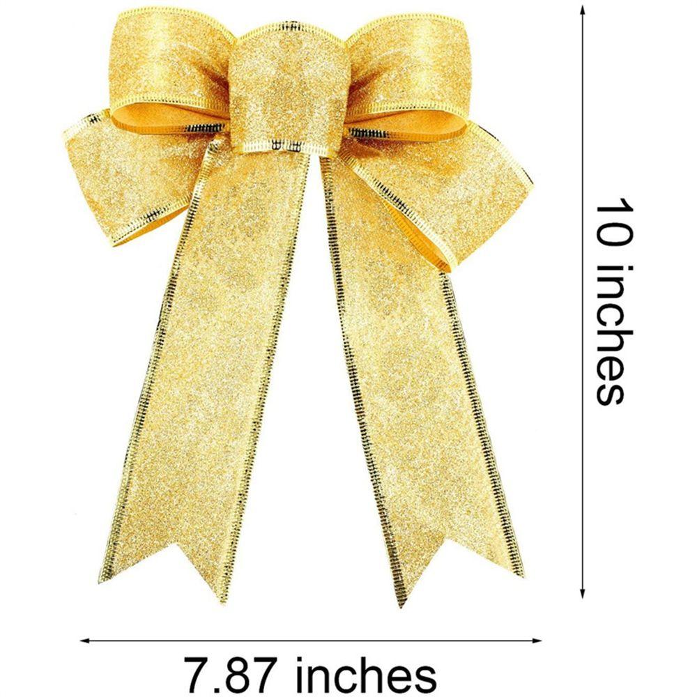 Pendant Bowknot Christmas Bows Christmas Tree Ornaments Ribbon Bows Home Decor Xmas Party Supplies