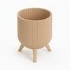 Beige Flowerpot with a Modern Scandinavian Cover On Legs