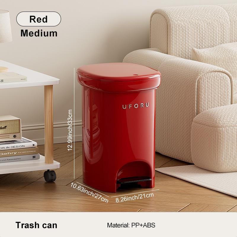Uforu Dual-Pedal Trash Can – Large Capacity with Sealed Lid for Foot Press & Hand-Touch Open