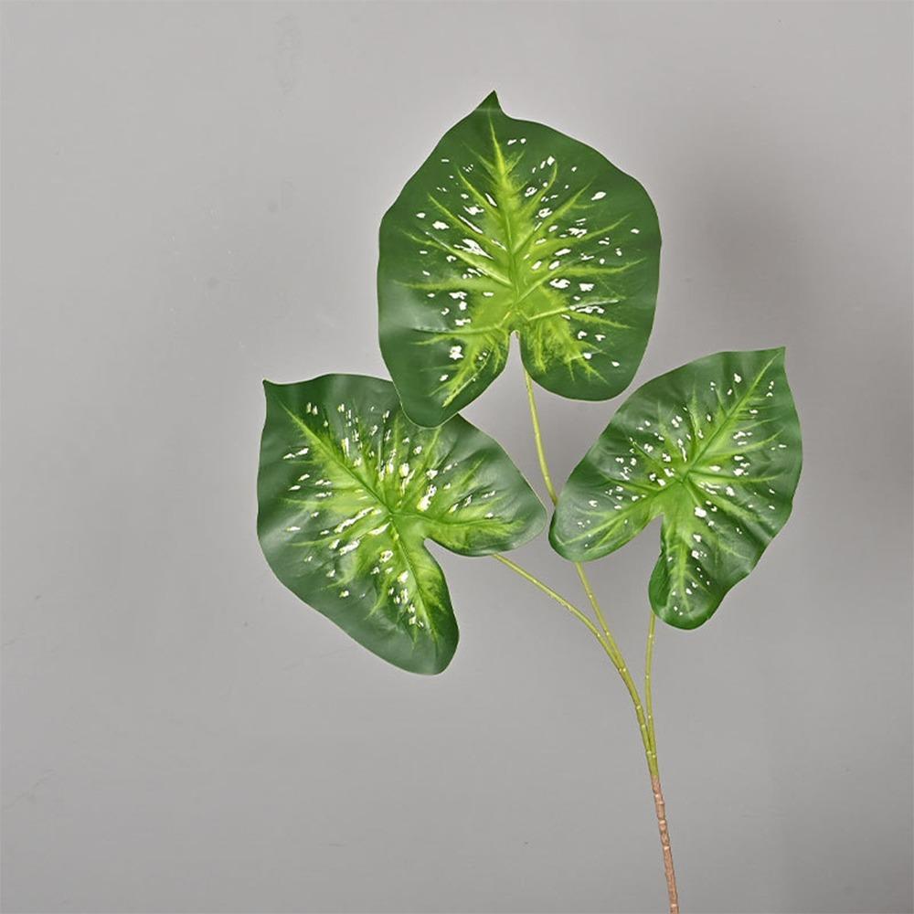 Green Plants Crane King Fern Leaf Lifelike Artificial Arrowroot Leaf  Floral Arrangement