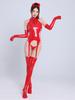 Sexy Women Cosplay Costume Pu Faux Leather Bodysuit Latex Pvc Shiny Sexy Tights Hollow Out Bandage Leotard With Garter G-String