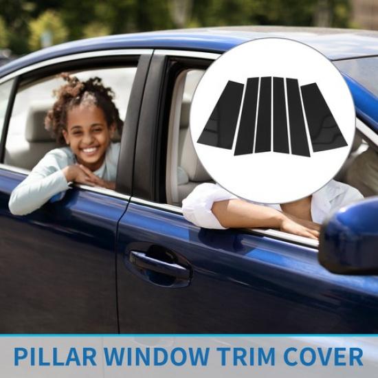 6 Pcs Door Pillar Window Trim for Toyota Highlander 2015- Black new