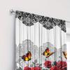 2pcs Romantic Rose Print Curtains   Rod Pocket   Blackout Polyester Drapes for Living Room   Bedroom   Valentine's Day Window Decor