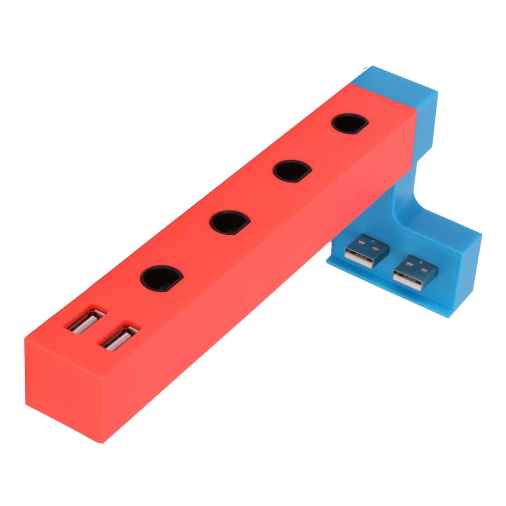 Wired Controller Adapter Portable 4 Ports Adapter with 2 USB Ports Durable Game Accessories for GameCube