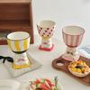 Tifan Cartoon Goblet Cute Dessert Ceramic Cup Hand-Painted Underglaze Color 61 Souvenir