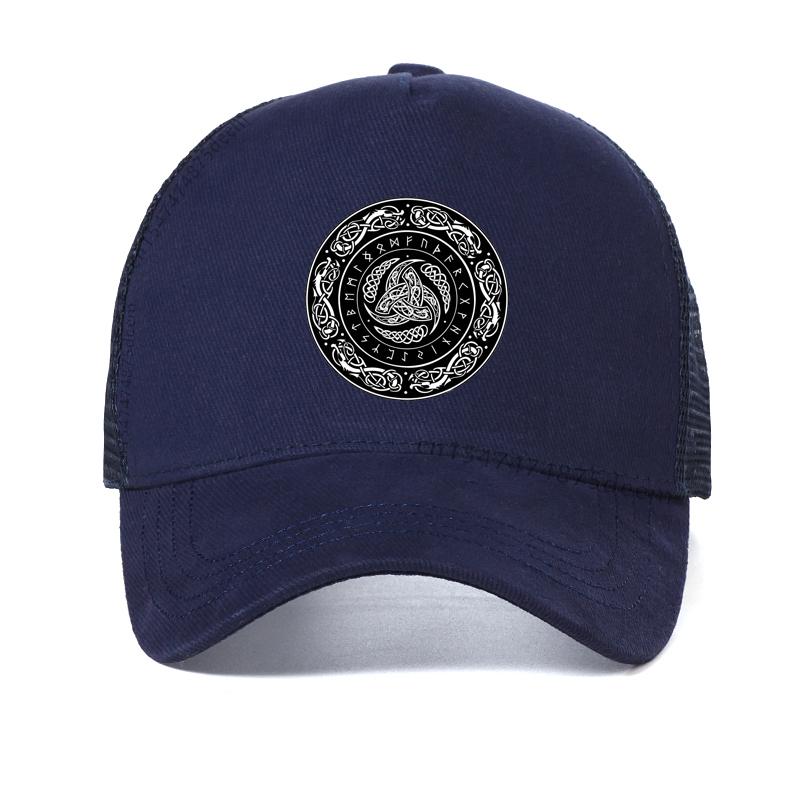 Vikings Ragnar Lothbrok Skullies baseball cap Triple Horn Of Odin Men hat Summer cool Mesh Men Women's Hip Hop Caps