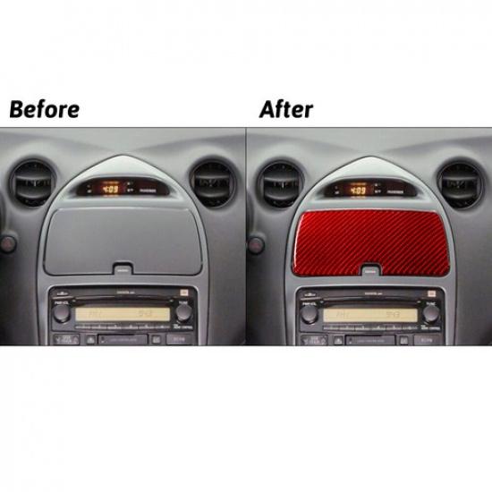 Red Carbon Fiber Interior Center Storage Cover Trim For Toyota Celica 2000-05