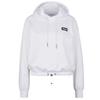 Burdur Cropped Hoody, Womens White Sweatshirt