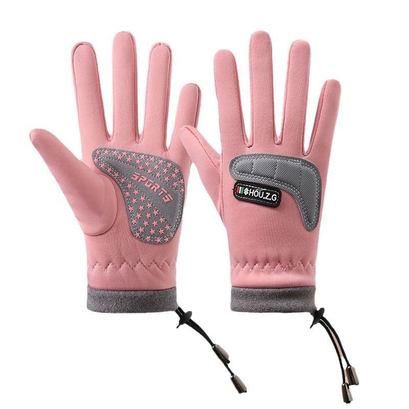 Children's Plus Velvet Winter Gloves: Windproof, Non-Slip, and Warm for Outdoor Cycling & Sports
