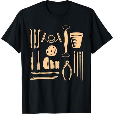 Pottery Tools Clay Artist Ceramic Sculptures Lover Graphic T-Shirt
