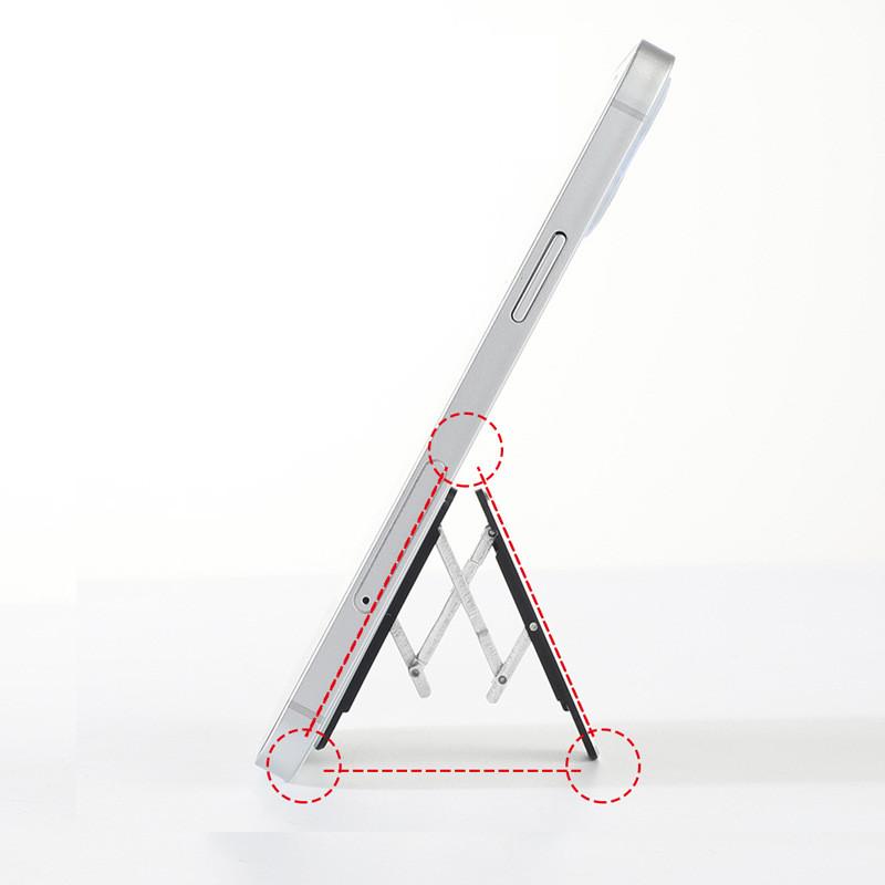 Aluminum Alloy Mini Portable Phone Stand With Sticky Back Support For Travel And Office Use