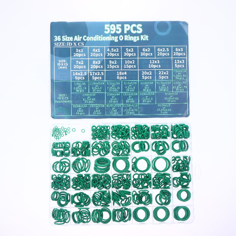 595/1020Pcs Nitrile Rubber O Rings Kit Automotive Ac Plumbing Faucet Gaskets Car Air Conditioning Compressor Seals O-Ring