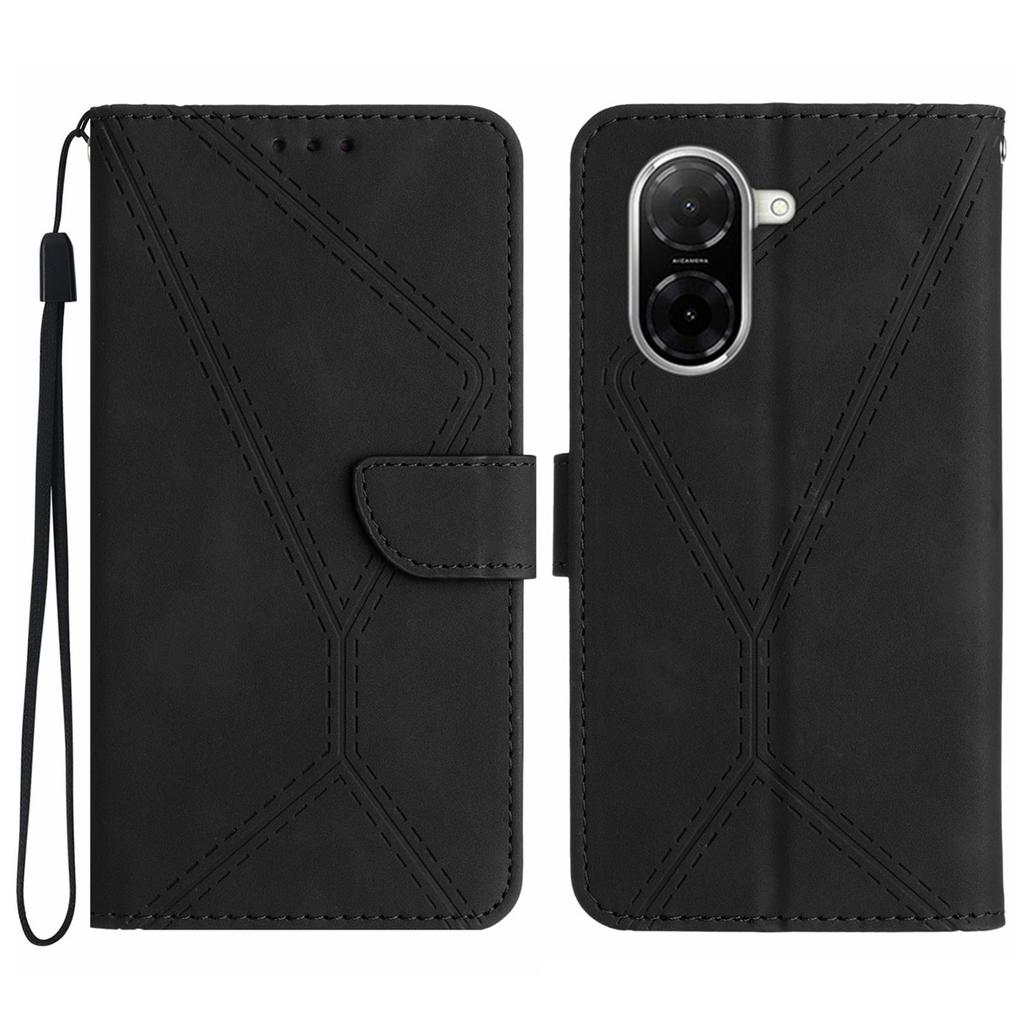 For Xiaomi Redmi A5 NFC (173.45mm) Case Skin Touch Lines Imprinted PU Leather Flip Phone Cover