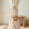 1Pc/2Pcs Beautifully Pearl Curtain Buckle Adjustable Curtains Tie Rope  Living Room