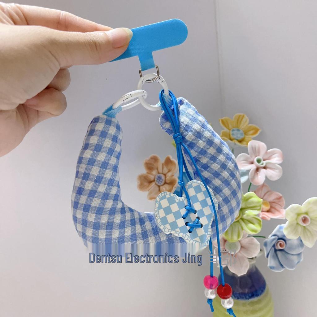 Japanese & Korean Color Block Plaid Handmade C-Shaped Wrist Accessory Ornament