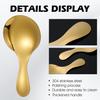 TIESOME 7 PCS Short Handle Spoons, Gold Stainless Steel Mini Scoops Thickened Small Round Spoon Small Coffee Scoops for Canisters Salt Sugar Coffee