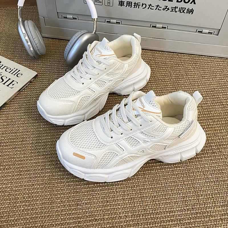 

European Station Dad Shoes Women 2025 Summer Mesh New Sneakers Breathable Thick-soled Versatile Dad Casual Increase 35