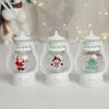 Lanterne portatili a LED di Natale Babbo Natale Pupazzo di Neve Luci Decorative da Interno a Batteria per Casa Natale Capodanno Ornamenti