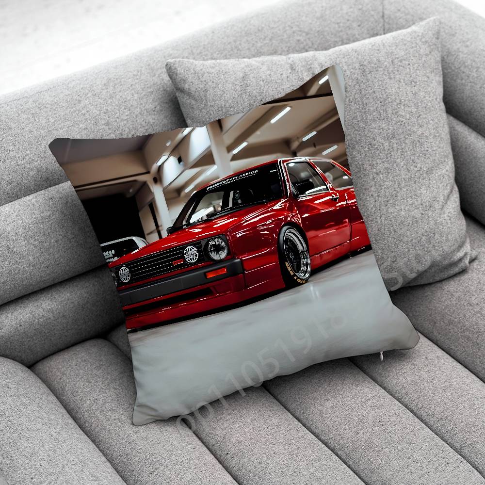 G-GOLF Car G-Gti Throw Pillow Case For 50x50cm 40x40cm 55x55cm 45x45cm 30x30cm Square Bedroom Pillowcase Cover
