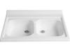 Kitchen sink 60x80 cm, 2-bowl + FREE SIPHON