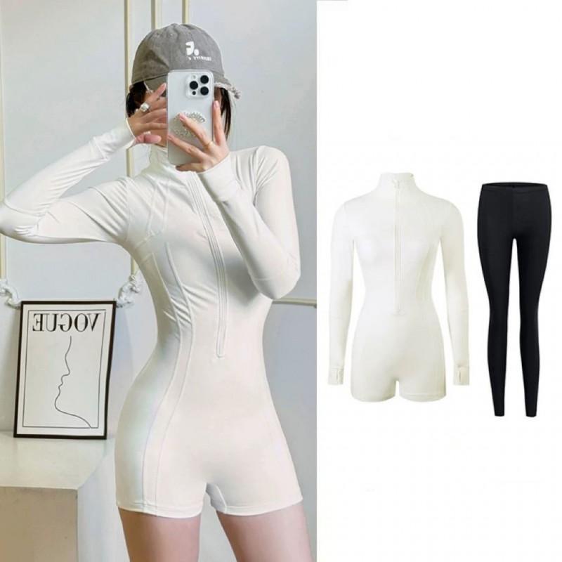 Womens UPF 50 Long Sleeve Rash Guard Swimsuit Full Body Sun Protection Diving Suit Surfing Swimming