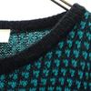 VINTAGE 80s Overall handle Long sleeve sweater Green system knit Men's Used