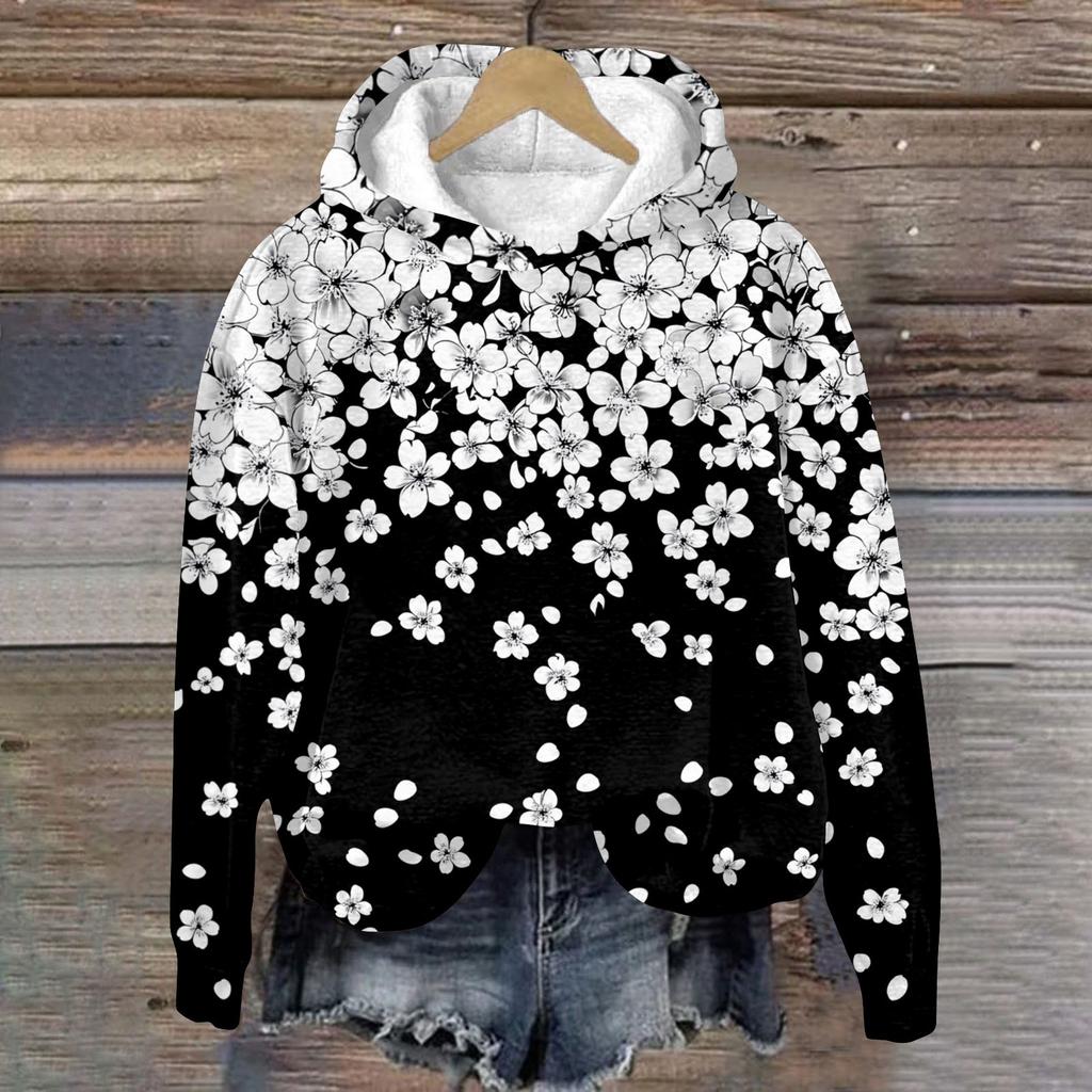 Felpe con cappuccio da donna Felpe Vestiti Ragazza adolescente Maglione casual Pullover Moda Quotidiano Versatile Felpe casual