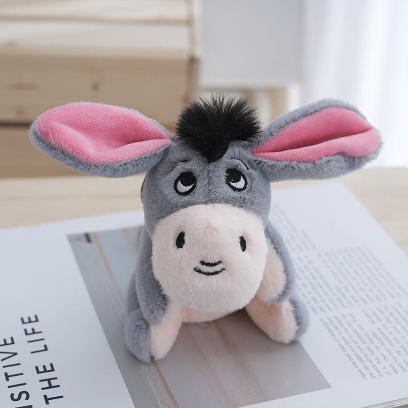 

Adorable Cartoon Animal Plush Keychain For Bags Or Backpacks Cute Gift сірий колір