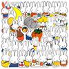 50 Cartoon Miffy Bunny Stickers: Waterproof Decals for Water Bottles, Phones, Computers, Luggage
