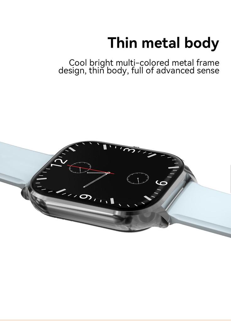 New H9 Smartwatch with Bluetooth Calls, Heart Rate Monitor & Pedometer
