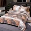 New 4Pcs European Satin Jacquard Bedding Set Four Season Universal Skin Friendly Cozy Duvet Set Double Couple Size Bedclothes